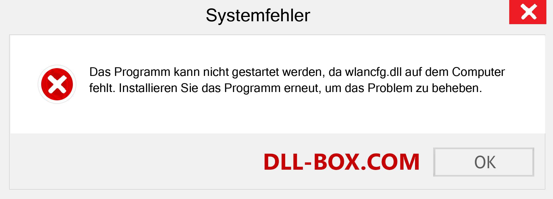 wlancfg.dll-Datei fehlt?. Download für Windows 7, 8, 10 - Fix wlancfg dll Missing Error unter Windows, Fotos, Bildern